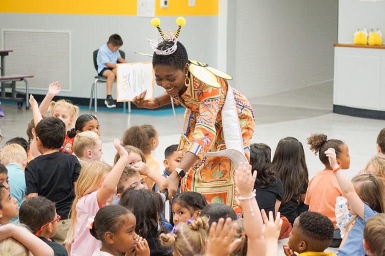 Miss Texas 2024, Annette Addo-Yobo, visited Tatum Elementary Tuesday, Aug. 27. She delivered an interactive program about autism awareness to kindergarten, first and second grade students titled, “Be an Advocate, Be a Friend.” Courtesy photo