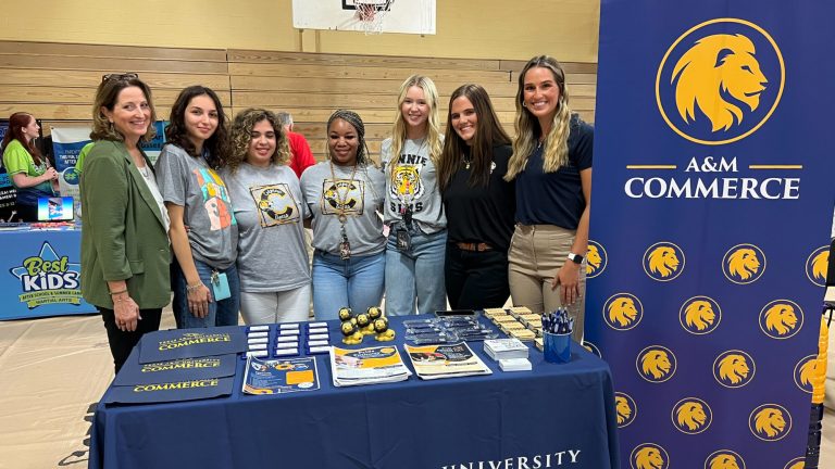 From left: Pride Pathway instructor Dr. Kara Campbell; MPISD employees Karina Martinez, Ariana Garrett, Morgan Himes, Harley Henry and Kearson Scally; and A&M-Commerce University Partnerships Outreach Coordinator Riley Davidson. Photo courtesy of MPISD.