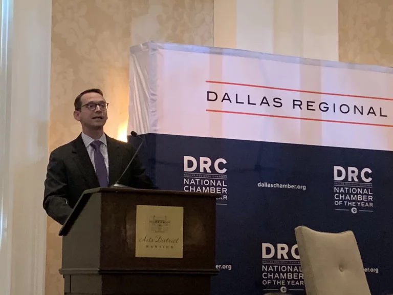Texas Education Commissioner Mike Morath said at an event Tuesday that the Texas Education Agency "will prevail" in the lawsuit against the state. / Bill Zeeble / KERA